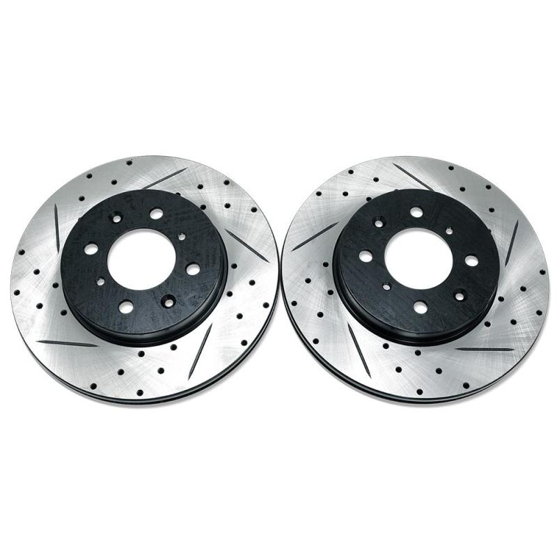 Acura Integra Brake Kit - Front - BLOX Racing - Slotted & Drilled Rotors - `90-`01 Acura Integra Brake Kit - Front - BLOX Racing - Slotted & Drilled Rotors - `90-`01